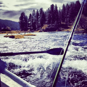 trophy-troutfitters-fly-fishing-Williamson-river-river Drift boat on Williamson river in Oregon.